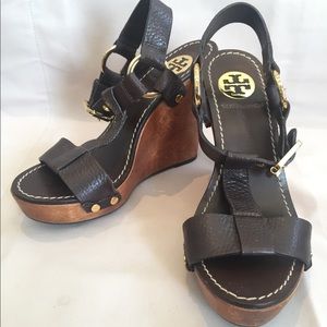 Tory Burch wood heels (size 5.5)
